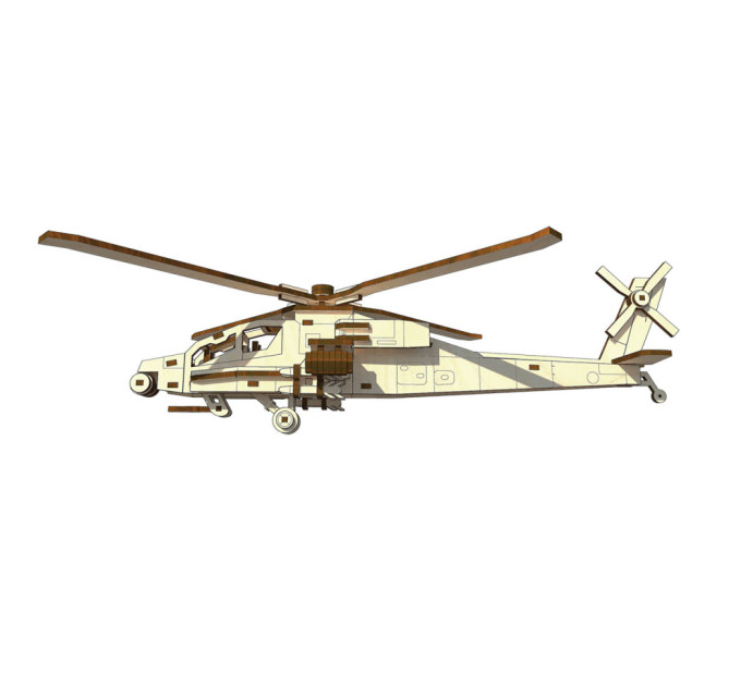 Дерев'яний конструктор "Вертоліт" OPZ-006, 119 деталей