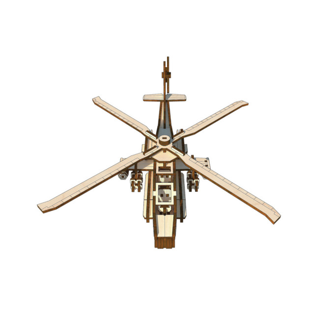 Дерев'яний конструктор "Вертоліт" OPZ-006, 119 деталей
