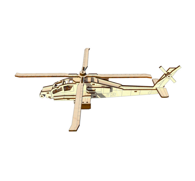 Дерев'яний конструктор "Вертоліт" OPZ-006, 119 деталей