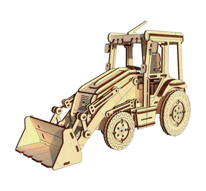 Дерев'яний конструктор "Екскаватор" OPZ-005, 202 деталі