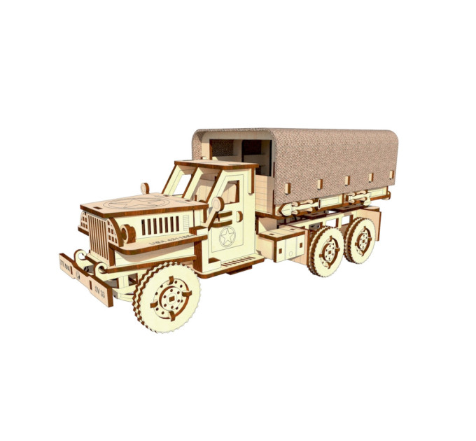 Деревянный конструктор "Военный грузовик STUDEBAKER" OPZ-003, 176 деталей