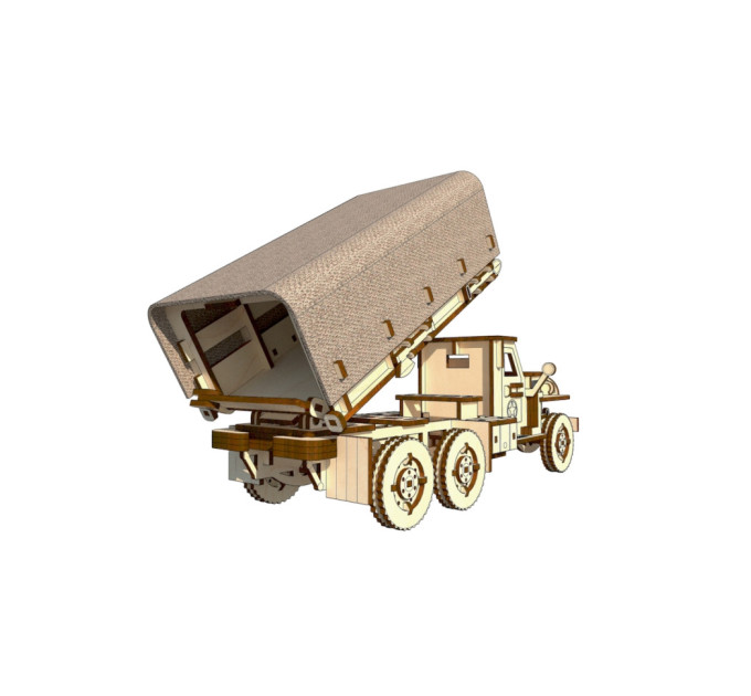 Деревянный конструктор "Военный грузовик STUDEBAKER" OPZ-003, 176 деталей