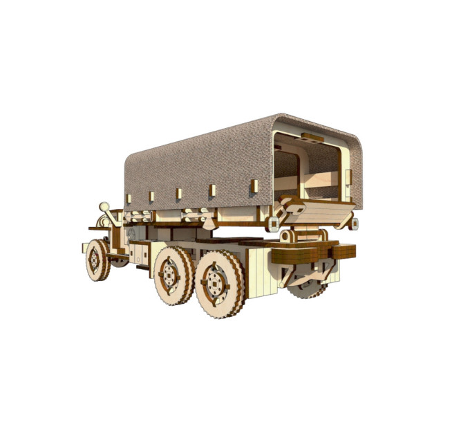 Деревянный конструктор "Военный грузовик STUDEBAKER" OPZ-003, 176 деталей