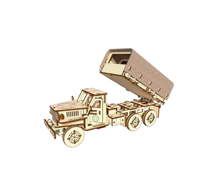 Деревянный конструктор "Военный грузовик STUDEBAKER" OPZ-003, 176 деталей