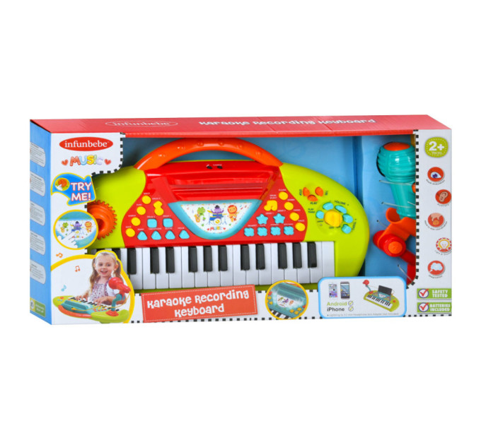 Детское игровое пианино LML7710(Red) с микрофоном