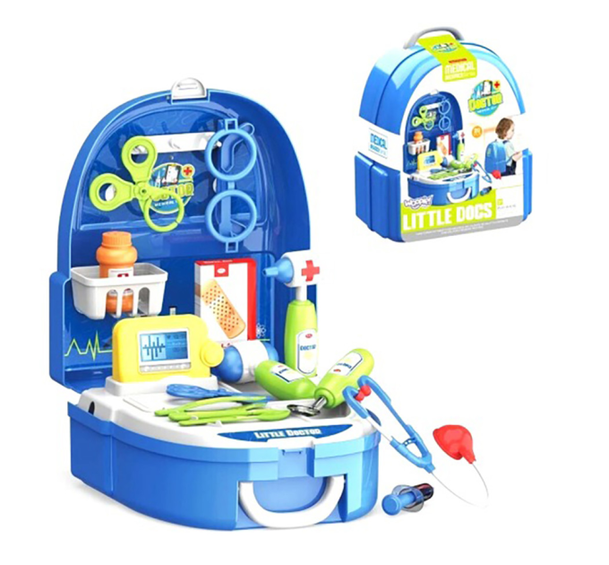 Детский врачебный набор в саквояже 7F708, 18 предметов