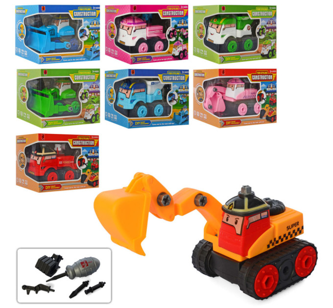 Детский конструктор Транспорт Робокар Поли JD1899-14A с отверткой