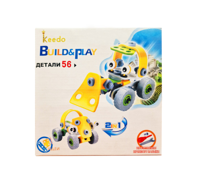 Конструктор Build&Play 2 в 1 "Будівельники" HANYE J-7725, 56 елементів