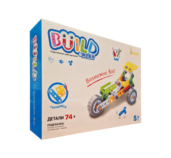 Конструктор Build&Play "Болид Ф1" HANYE J-7705, 74 элемента