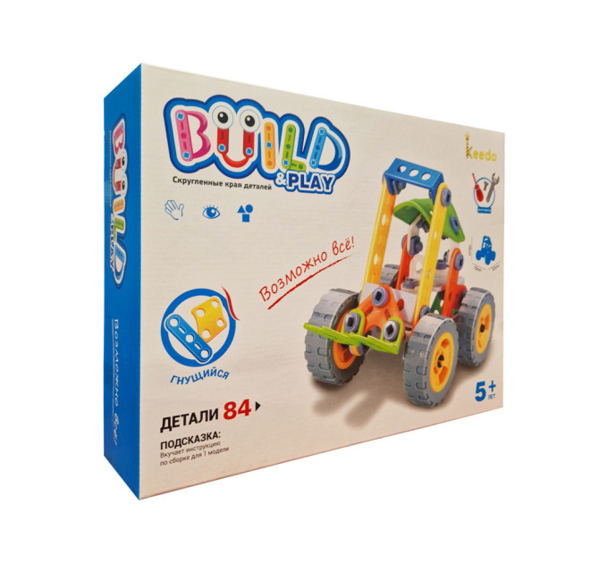 Конструктор Build&Play "Погрузчик" HANYE J-7703, 84 элемента