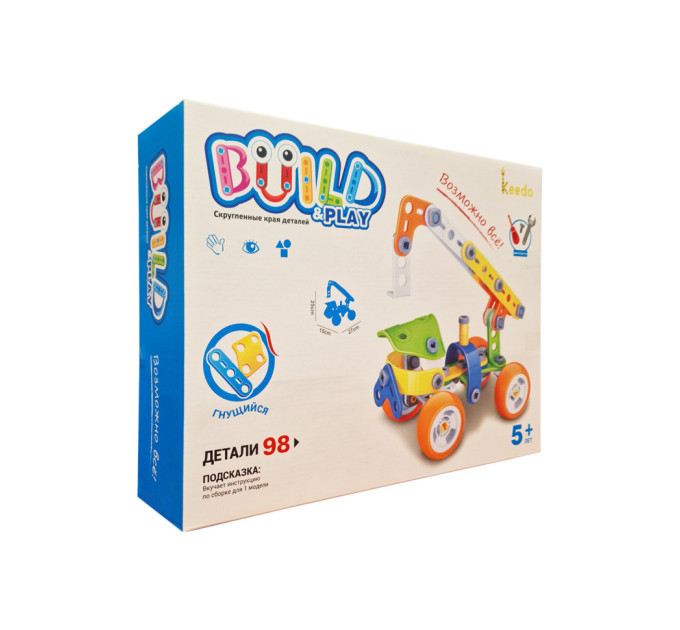 Конструктор Build&Play "Автокран" HANYE J-7702, 98 элемента
