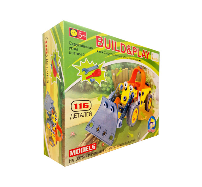 Конструктор дитячий Build&Play "Бульдозер" Keedo J-108A, 116 елементів
