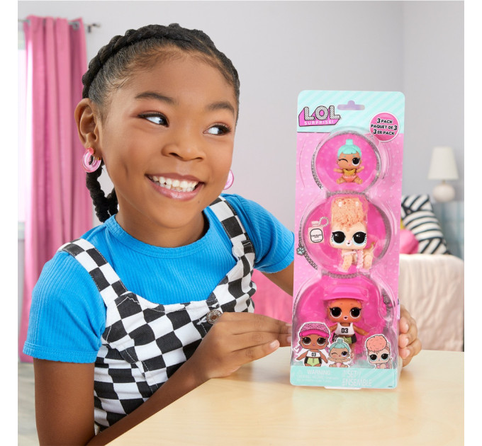 Набор игровых фигурок Спайки, Китти, Лил Дженни L.O.L. Surprise! 987895 серии "OPP Tot + Pet + Lil Sis"