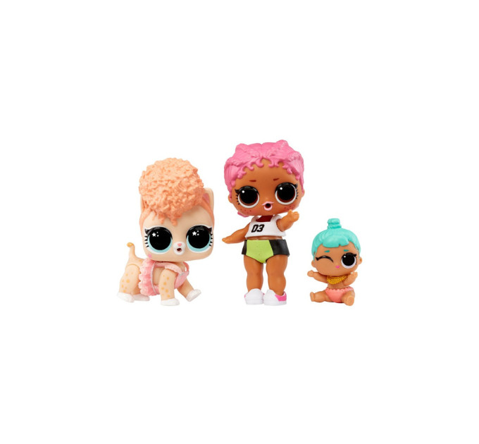 Набор игровых фигурок Спайки, Китти, Лил Дженни L.O.L. Surprise! 987895 серии "OPP Tot + Pet + Lil Sis"