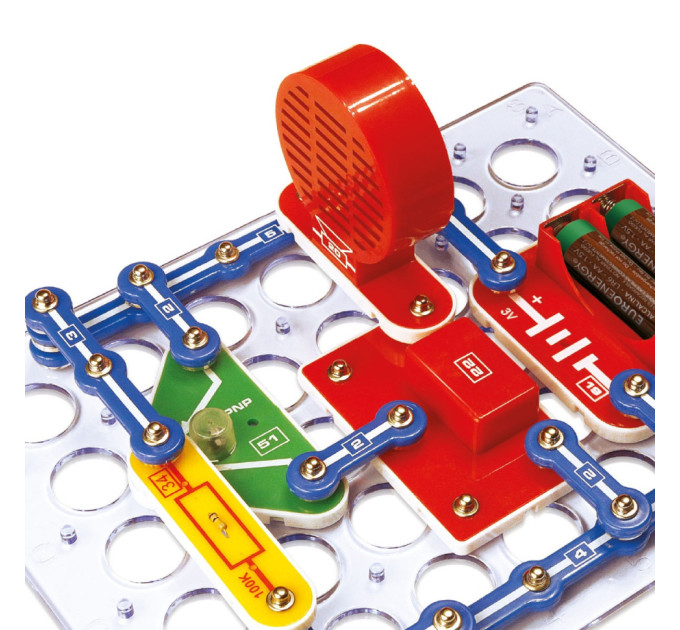 Электронный конструктор "Первые шаги в электронике" DOKA D70710 набор В, 15 схем, звук и свет