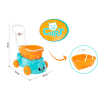 Детская тележка "Котик" с корзинкой ТехноК 6924TXK пластик