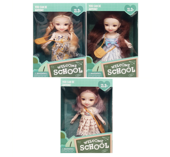 Дитяча лялька "Welcome School" YL605-7/9/10 із сумочкою