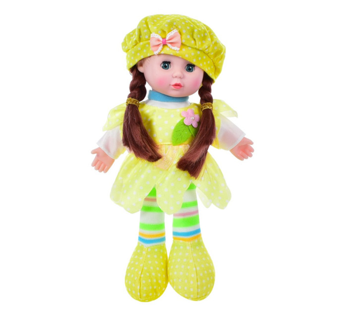 Детская Кукла LY3011(Yellow) мягконабивная 28 см, желтая