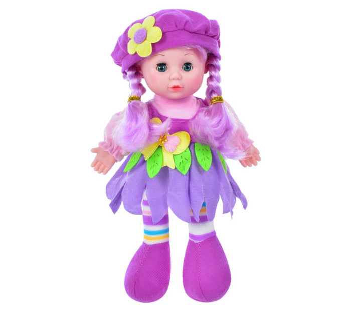 Детская Кукла LY3011(Violet) мягконабивная 28 см, фиолетовая