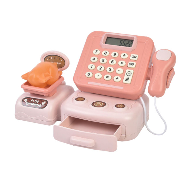 Дитячий іграшковий "Касовий апарат" 6839A, калькулятор, сканер, ваги