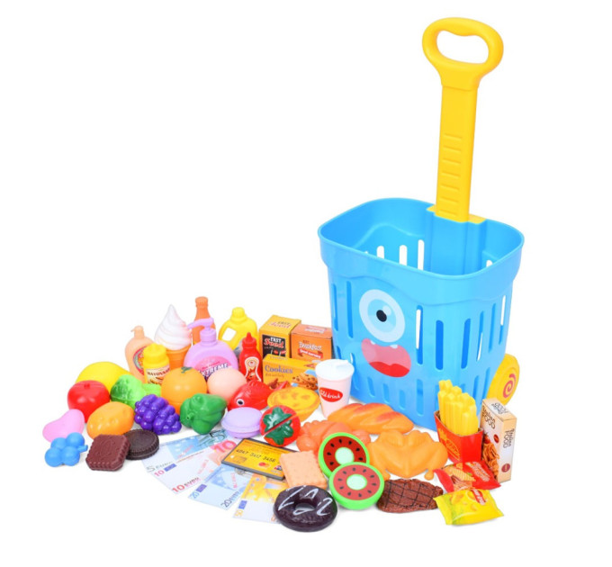 Дитячий візок з продуктами 35631(Blue) 49 продуктів