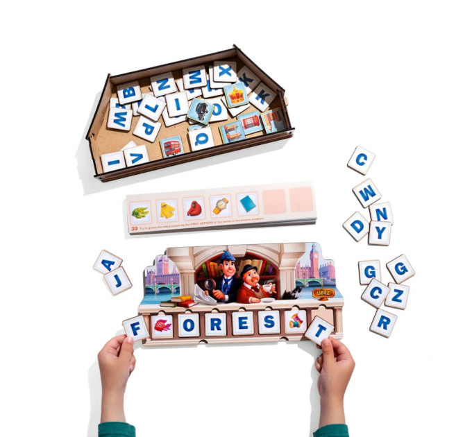 Деревянная детская развивающая игра "Ребус" (ПСД256) PSD256 ENG