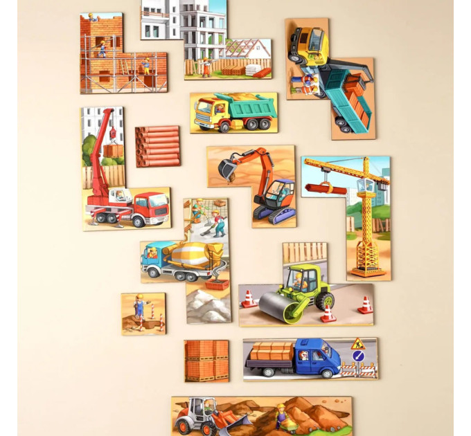 Деревянный тетрис большой "Строительная площадка" (ПСД127) PSD127
