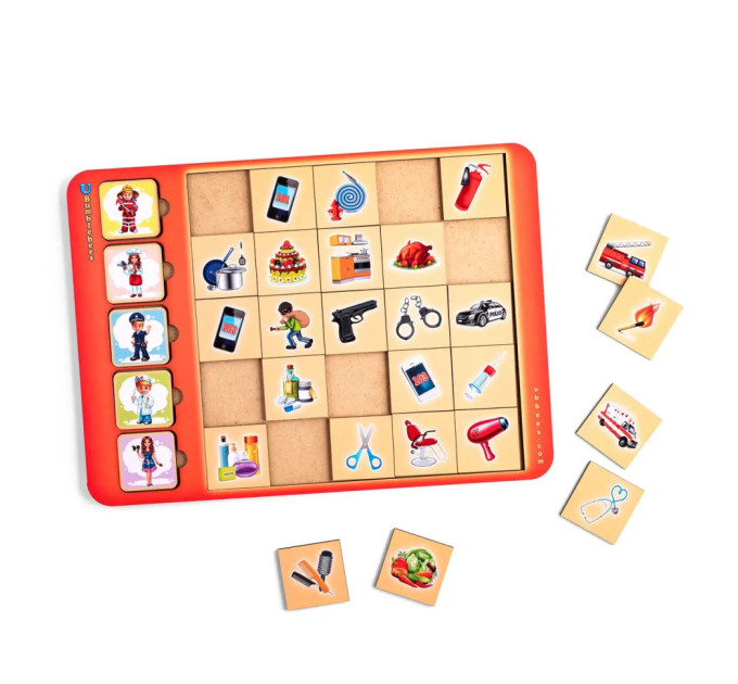 Деревянный пазл-вкладыш "Ассоциации-профессии" (ПСД073) PSD073