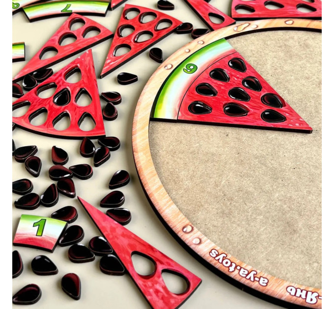 Деревянный пазл-сортер "Арбуз - 2" (ПСД171) PSD171
