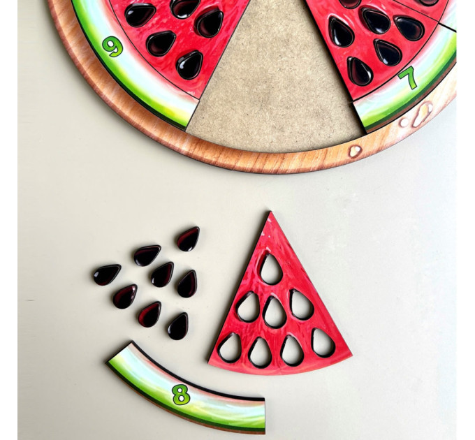 Деревянный пазл-сортер "Арбуз - 2" (ПСД171) PSD171