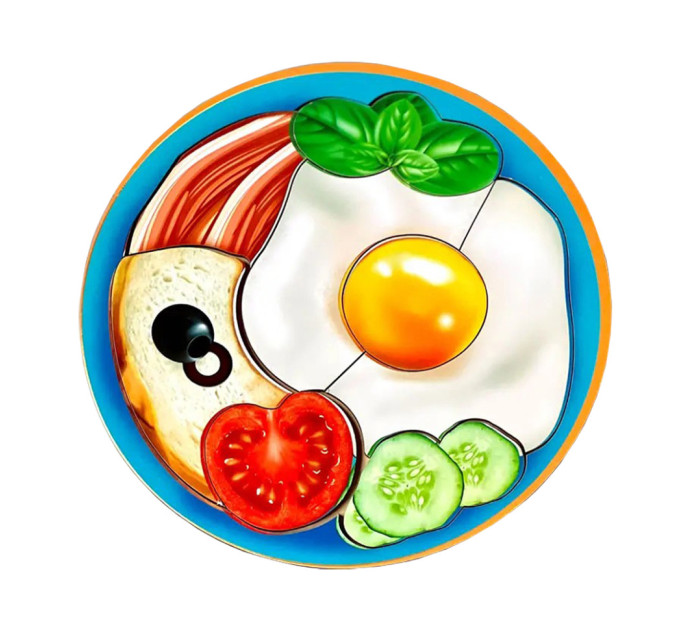 Деревянный пазл-сортер "Завтрак" (ПСД137) PSD137