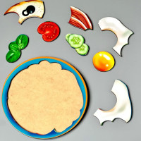 Деревянный пазл-сортер "Завтрак" (ПСД137) PSD137