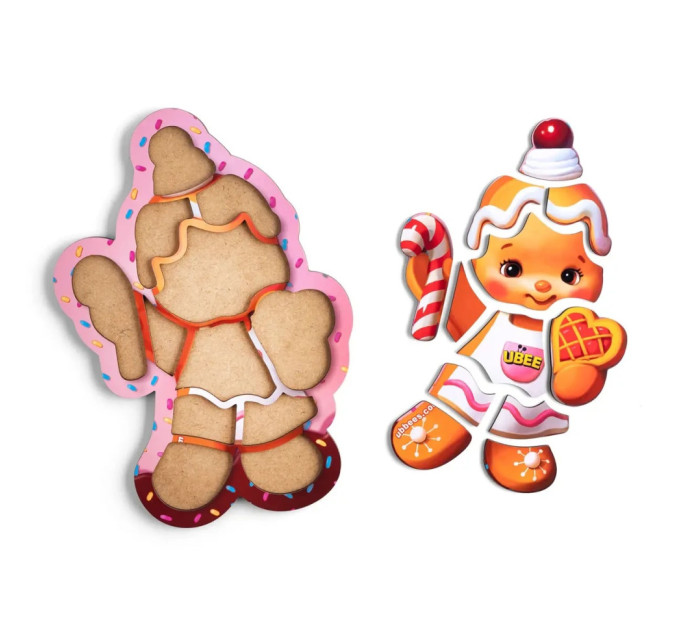 Деревянный пазл-вкладыш "Новогоднее печенье" (ПСФ149) PSF149