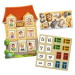 Деревянный пазл-вкладыш "Домик с заданиями" (ПСФ112) PSF112