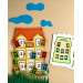 Деревянный пазл-вкладыш "Домик с заданиями" (ПСФ112) PSF112
