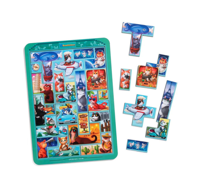 Дерев'яний сортер "Тетріс великий - Котики" (ПСД125) PSD125