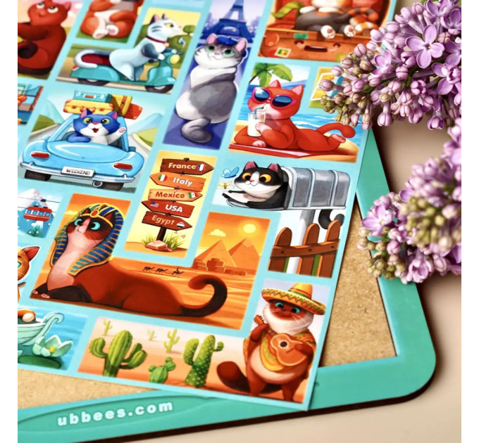 Дерев'яний сортер "Тетріс великий - Котики" (ПСД125) PSD125