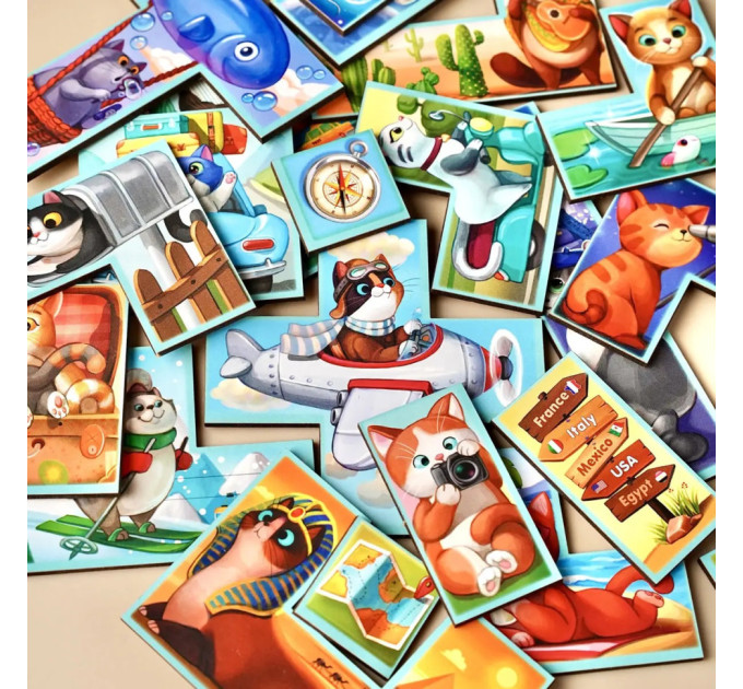 Дерев'яний сортер "Тетріс великий - Котики" (ПСД125) PSD125