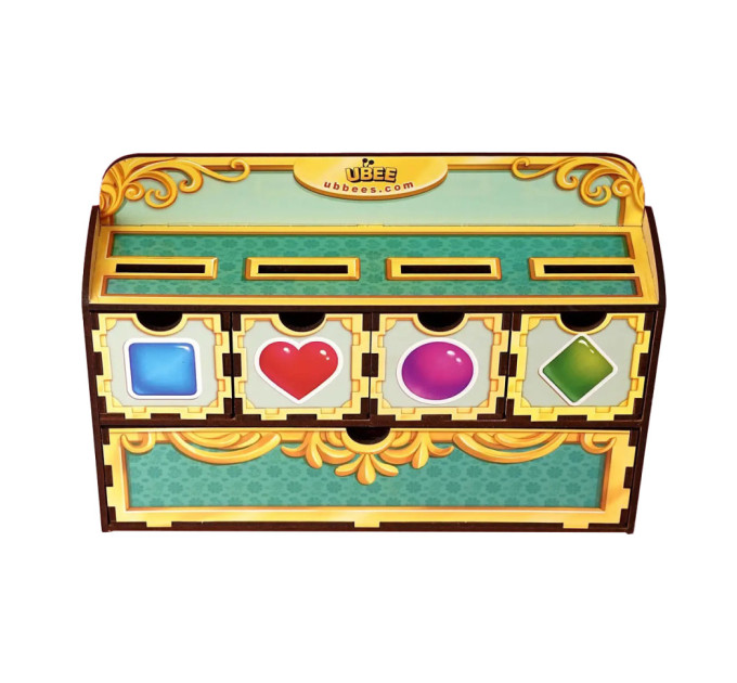 Деревянная настольная игра "Фигуры" Ubumblebees (ПСД072) PSD072 сортер-комодик