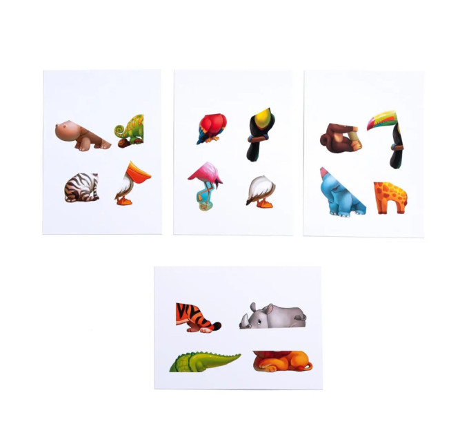 Деревянная настольная игра "Повтори по схеме - Африка" Ubumblebees (ПСД178) PSD178 на липучках