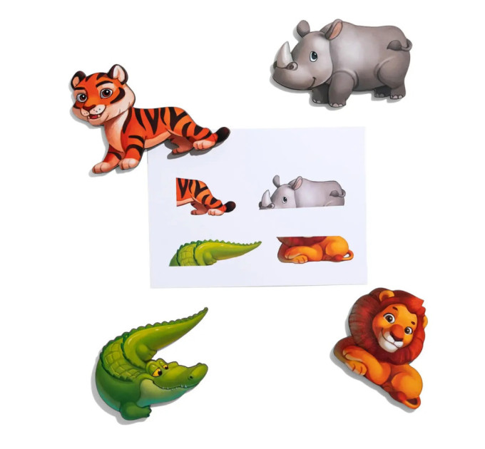 Деревянная настольная игра "Повтори по схеме - Африка" Ubumblebees (ПСД178) PSD178 на липучках