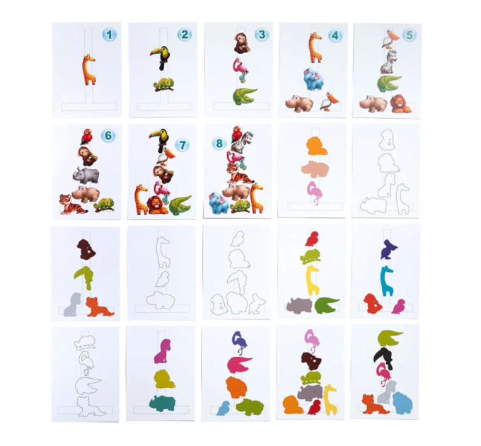 Деревянная настольная игра "Повтори по схеме - Африка" Ubumblebees (ПСД178) PSD178 на липучках