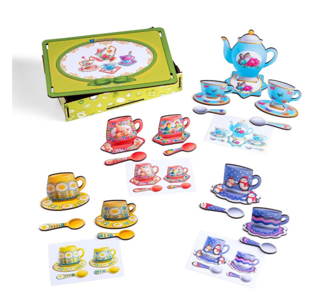 Настільна гра "Веселе чаювання" Ubumblebees (ПСД191) PSD191 дерев'яна