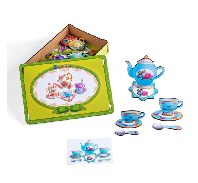 Настільна гра "Веселе чаювання" Ubumblebees (ПСД191) PSD191 дерев'яна