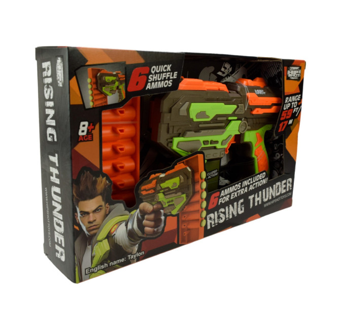 Дитячий іграшковий автомат з м'якими патронами FJ9007, 6 патронів