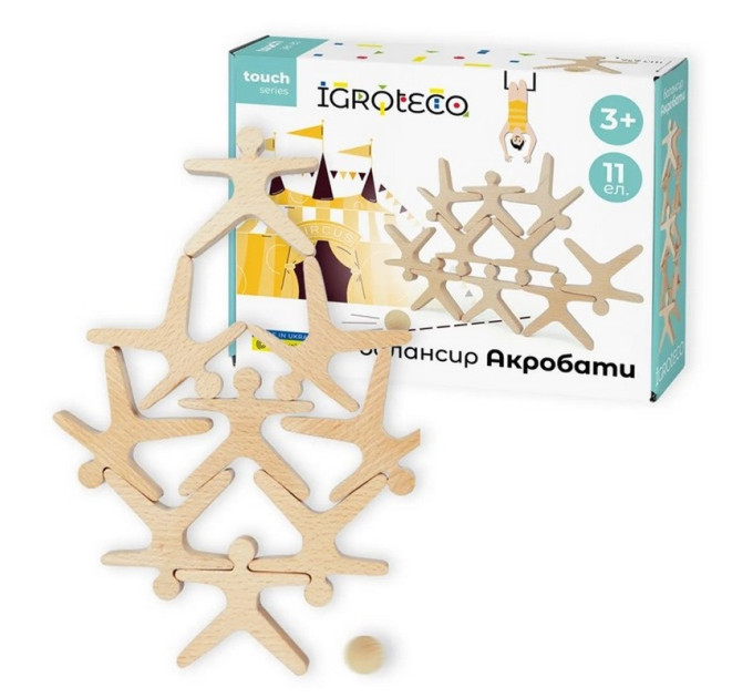 Детская развивающая игра балансир «Акробаты» 900491, 11 элементов