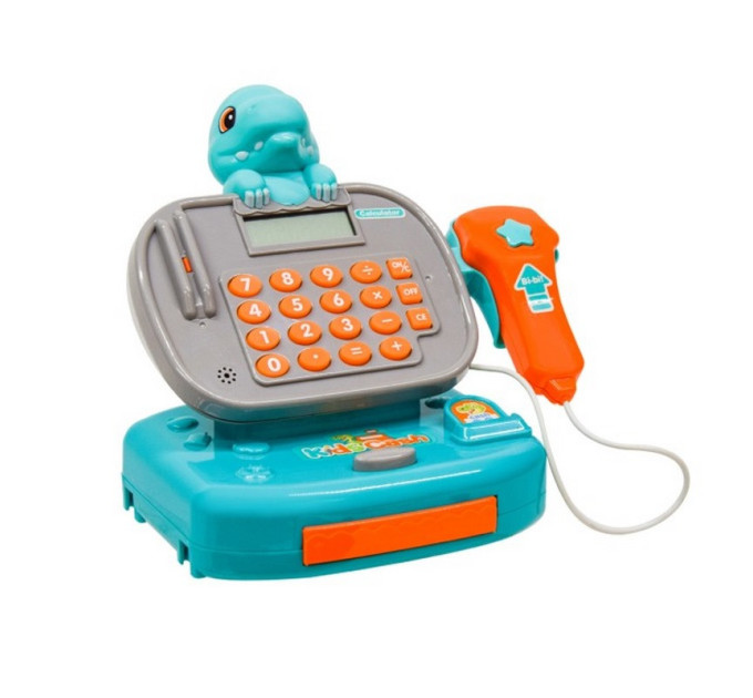 Детский кассовый аппарат SK25A, свет, звук, сканер, карточка, монеты и деньги