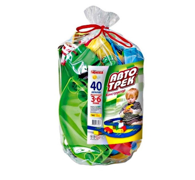 Конструктор детский "Автотрек" 70231, 40 деталей, паяный пакет