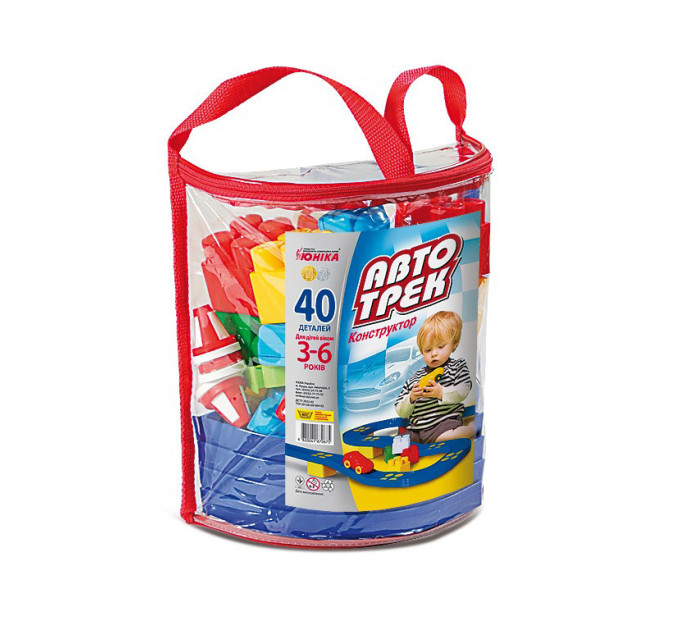 Конструктор дитячий "Автотрек" 70675, 40 деталей, рюкзак