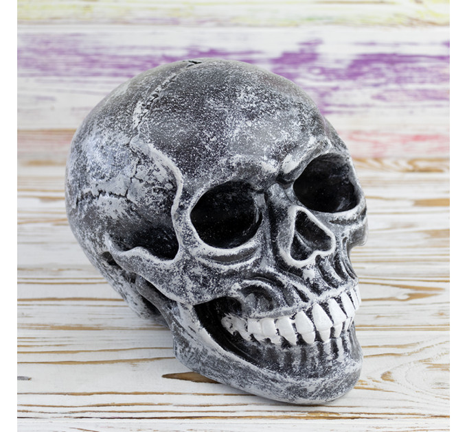 Череп копилка M 8943 (серый)